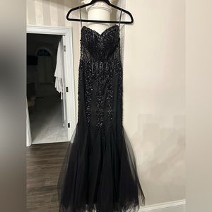 Jovani black corset gown size 10